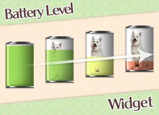 Battery widget Dogs android App screenshot 2