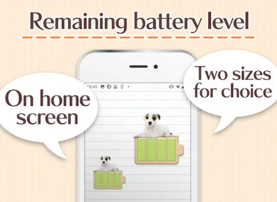 Battery widget Dogs android App screenshot 3